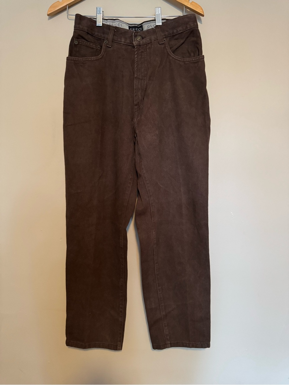 Tom Ford Era Gucci Men’s Dark Brown Corduroy Trousers